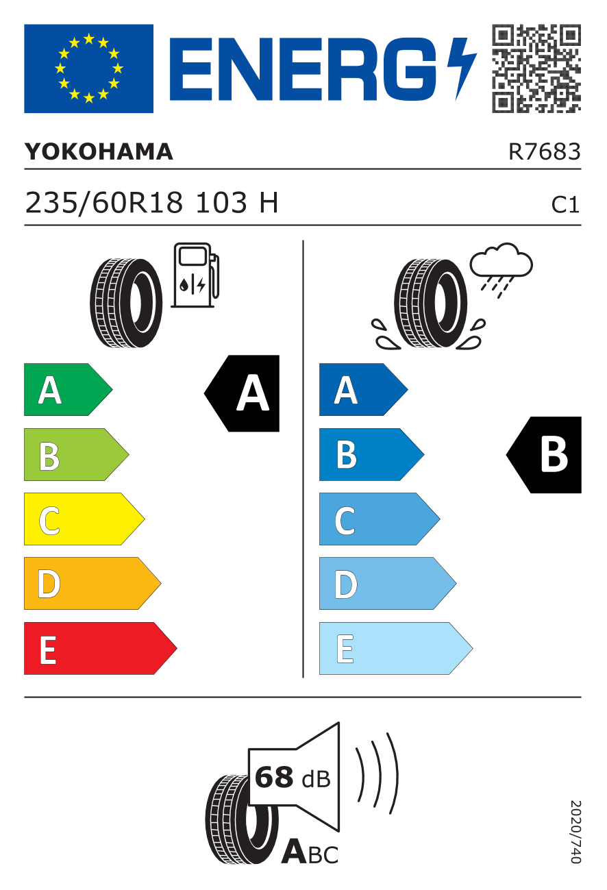 Image of tyre specifications with eprel code 1131425