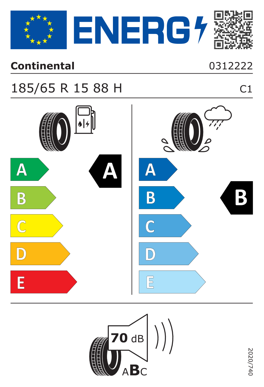 Image of tyre specifications with eprel code 617844